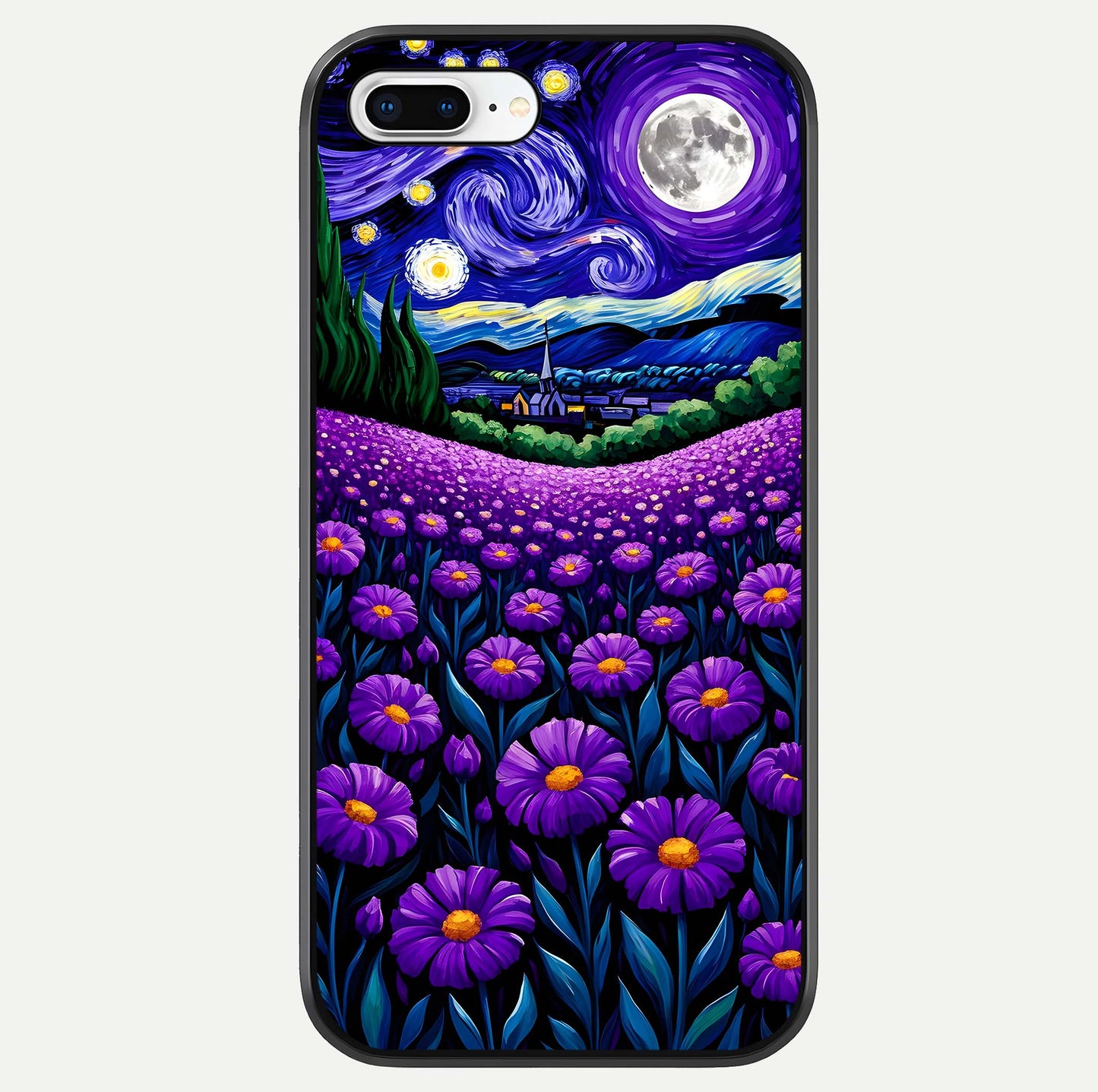 Lavender Moon Field Glass Case For iPhone 8 Plus by Custom World