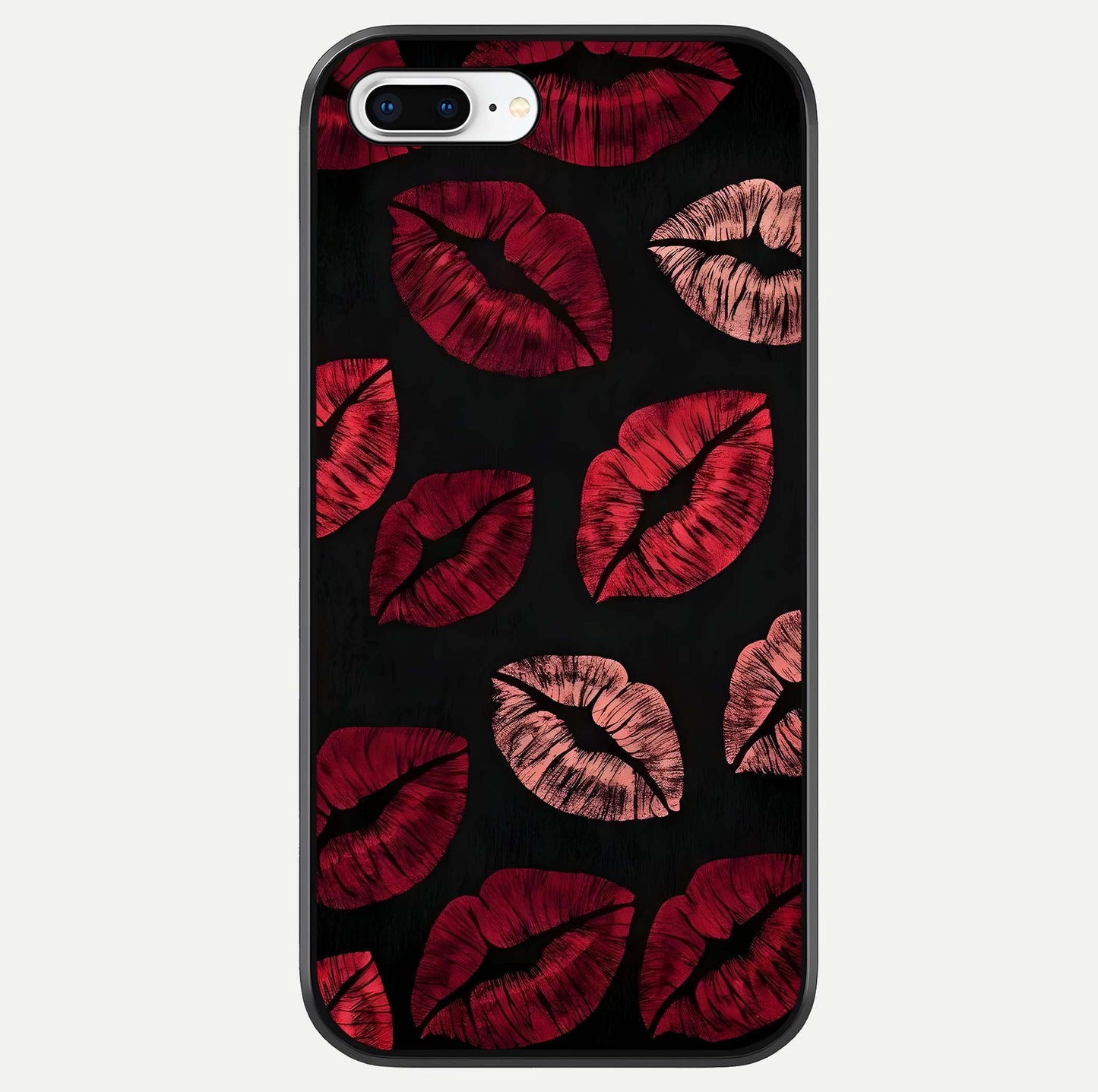 Midnight Kiss Love Glass Case For iPhone 8 Plus by Custom World