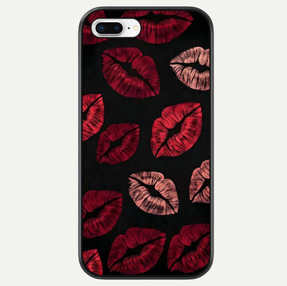 Midnight Kiss Love Glass Case For iPhone 8 Plus by Custom World