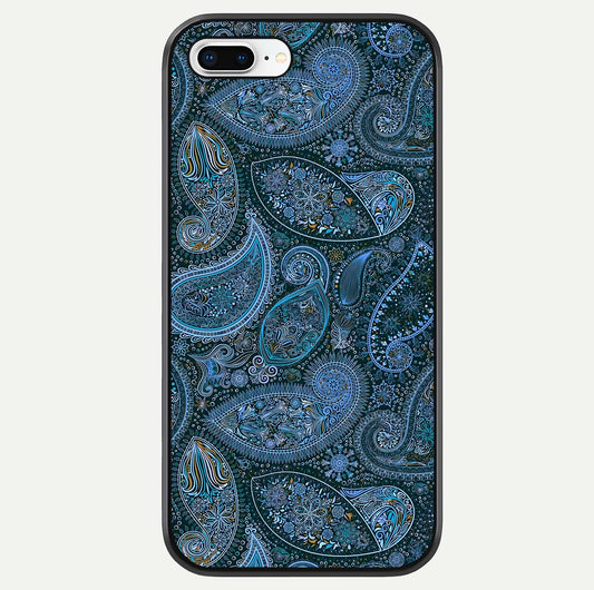 Midnight Paisley Glow Glass Case For iPhone 8 Plus by Custom World