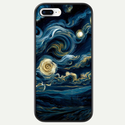 Midnight Sky Whirl Glass Case For iPhone 8 Plus by Custom World