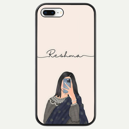 Mirror Mood Muse With Custom Name Glass Case For iPhone 8 Plus by Custom World