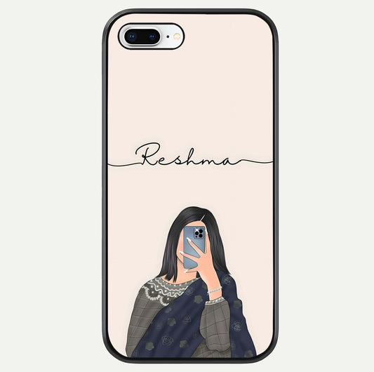 Mirror Mood Muse With Custom Name Glass Case For iPhone 8 Plus by Custom World