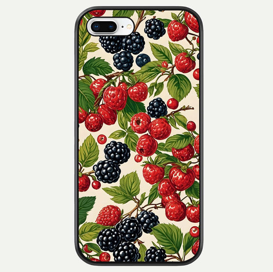 Mixed Berry Collage Glass Case For iPhone 8 Plus by Custom World