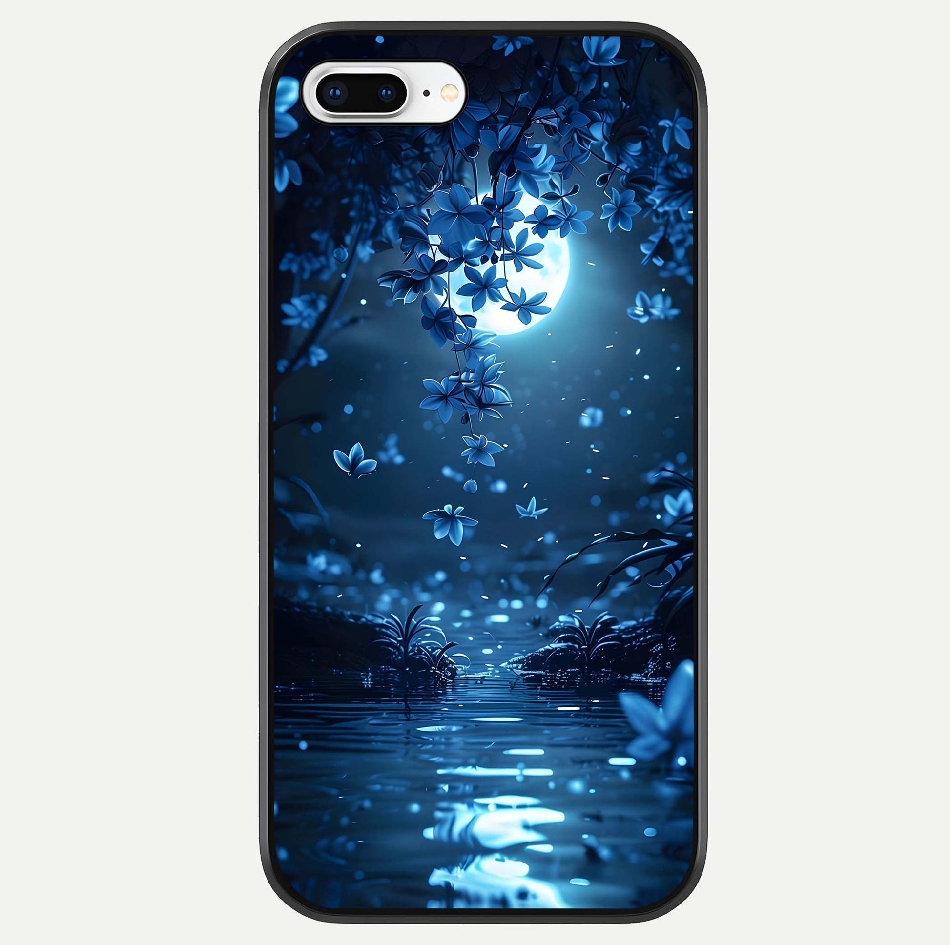 Moonlight Petal Dream Glass Case For iPhone 8 Plus by Custom World