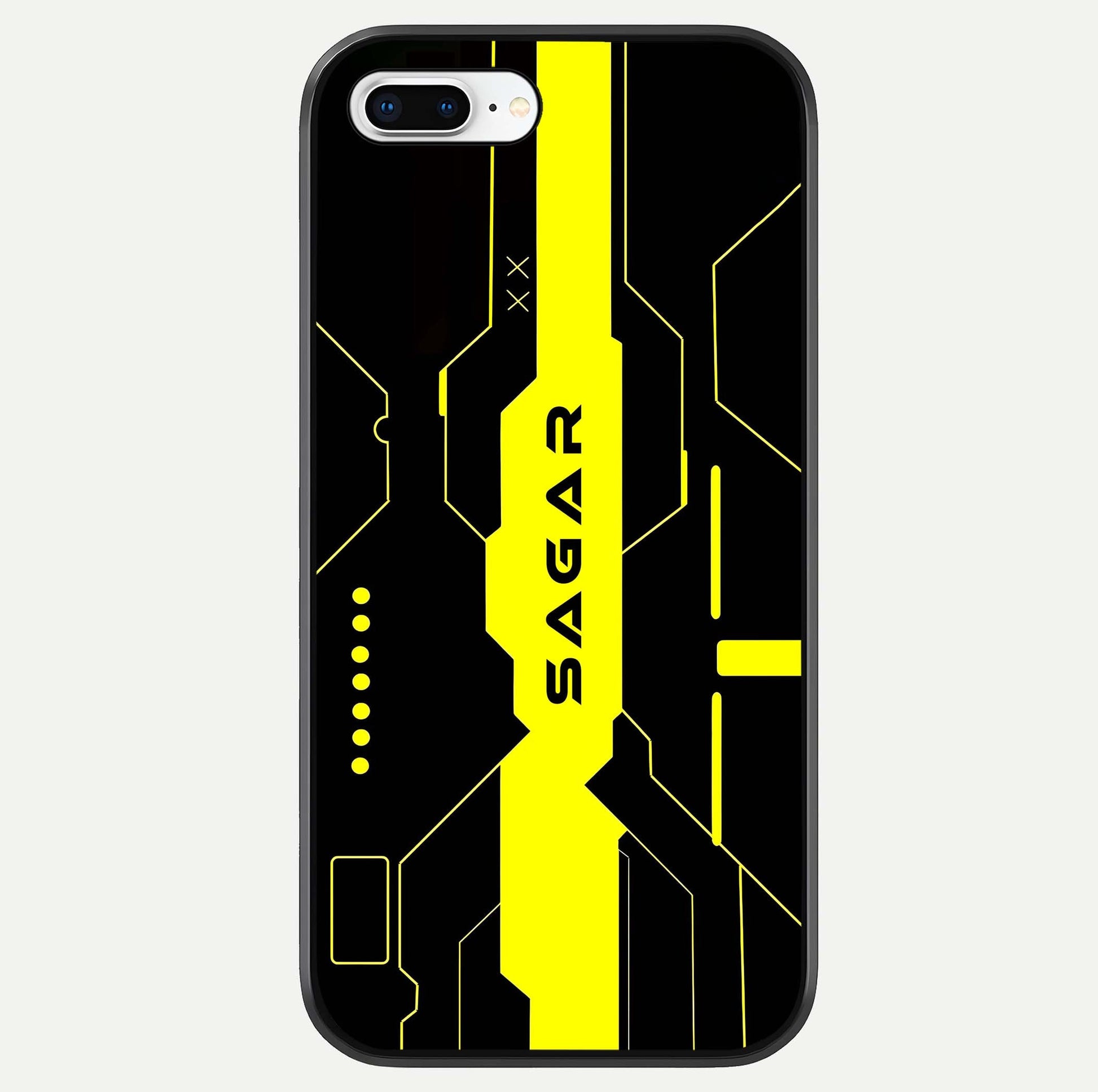 Neon CYBERPUNK Custom Name Glass Case For iPhone 8 Plus by Custom World