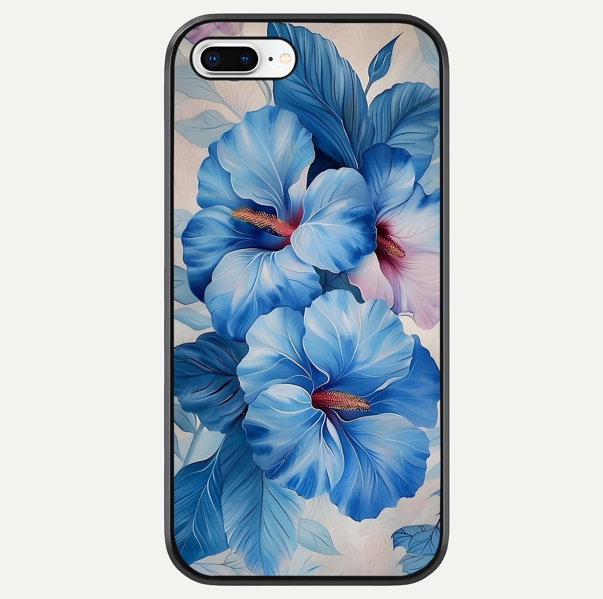 Ocean Hibiscus Grace Glass Case For iPhone 8 Plus by Custom World