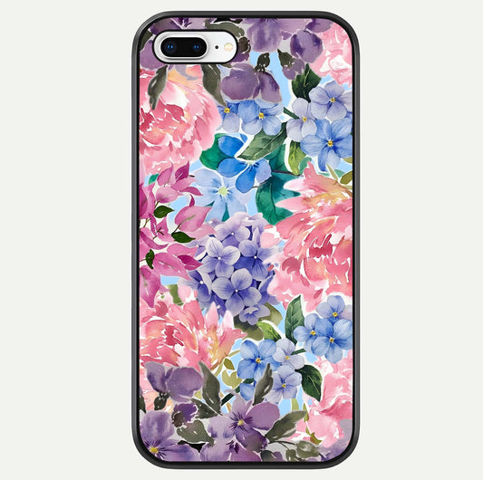 Pastel Floral Mix Glass Case For iPhone 8 Plus by Custom World