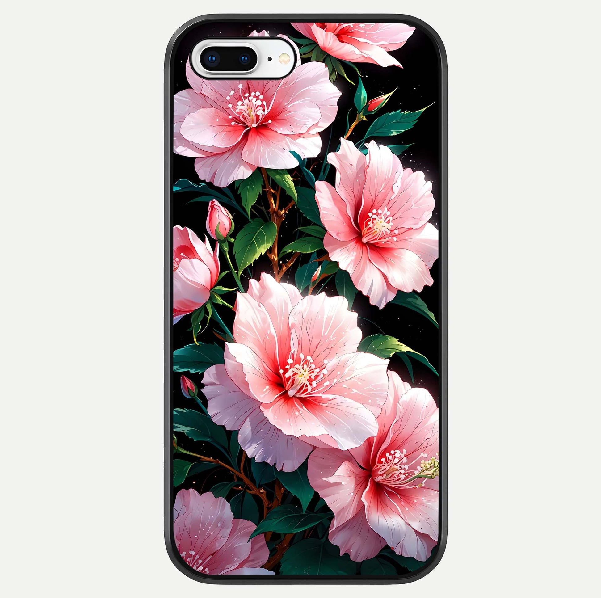 Peach Flower Glass Case For iPhone 8 Plus by Custom World