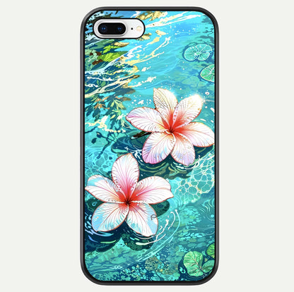 Pink Flowers in Water Glass Case For iPhone 8 Plus by Custom World