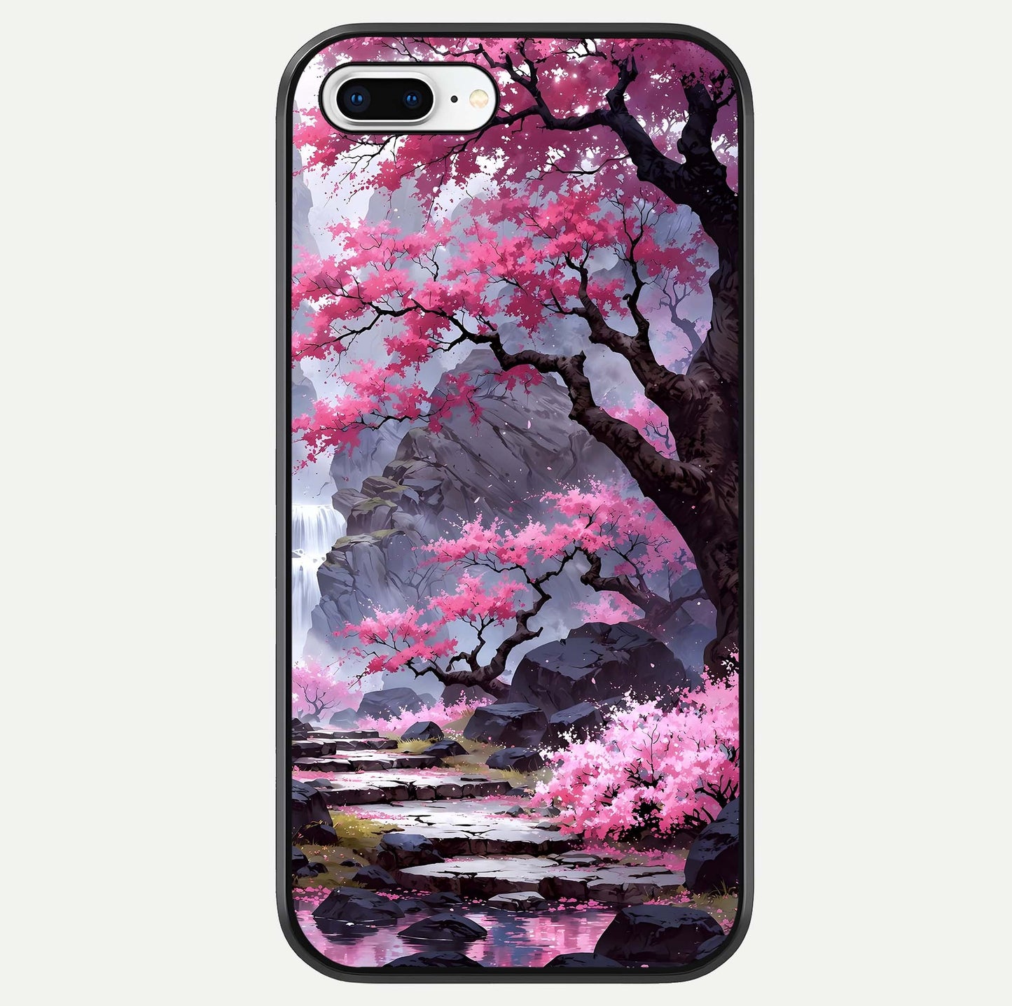 Pinkish Scenery Glass Case For iPhone 8 Plus by Custom World