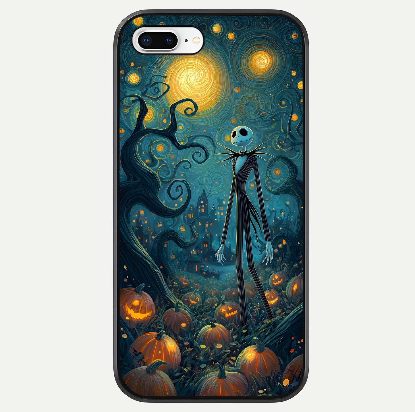Pumpkin Moonlight Tale Glass Case For iPhone 8 Plus by Custom World