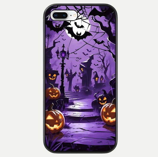 Pumpkin Patch Halloween Glass Case For iPhone 8 Plus by Custom World