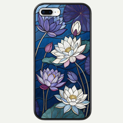 Purple Lotus Stained Glass Case For iPhone 8 Plus by Custom World