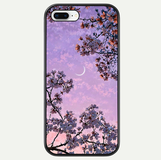 Purple Serenity Moon Glass Case For iPhone 8 Plus by Custom World