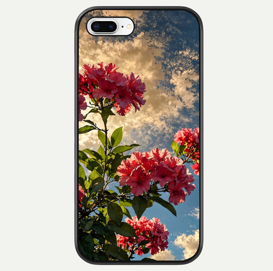 Red Bloom Skies Glass Case For iPhone 8 Plus by Custom World
