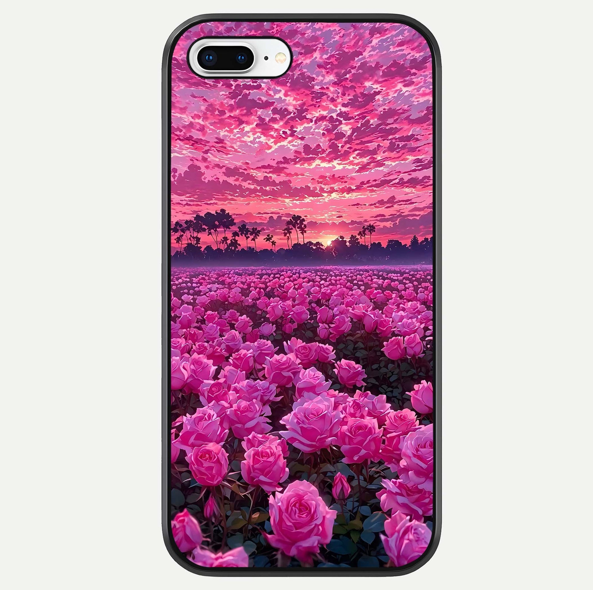 Rose Sunset Valley Glass Case For iPhone 8 Plus by Custom World