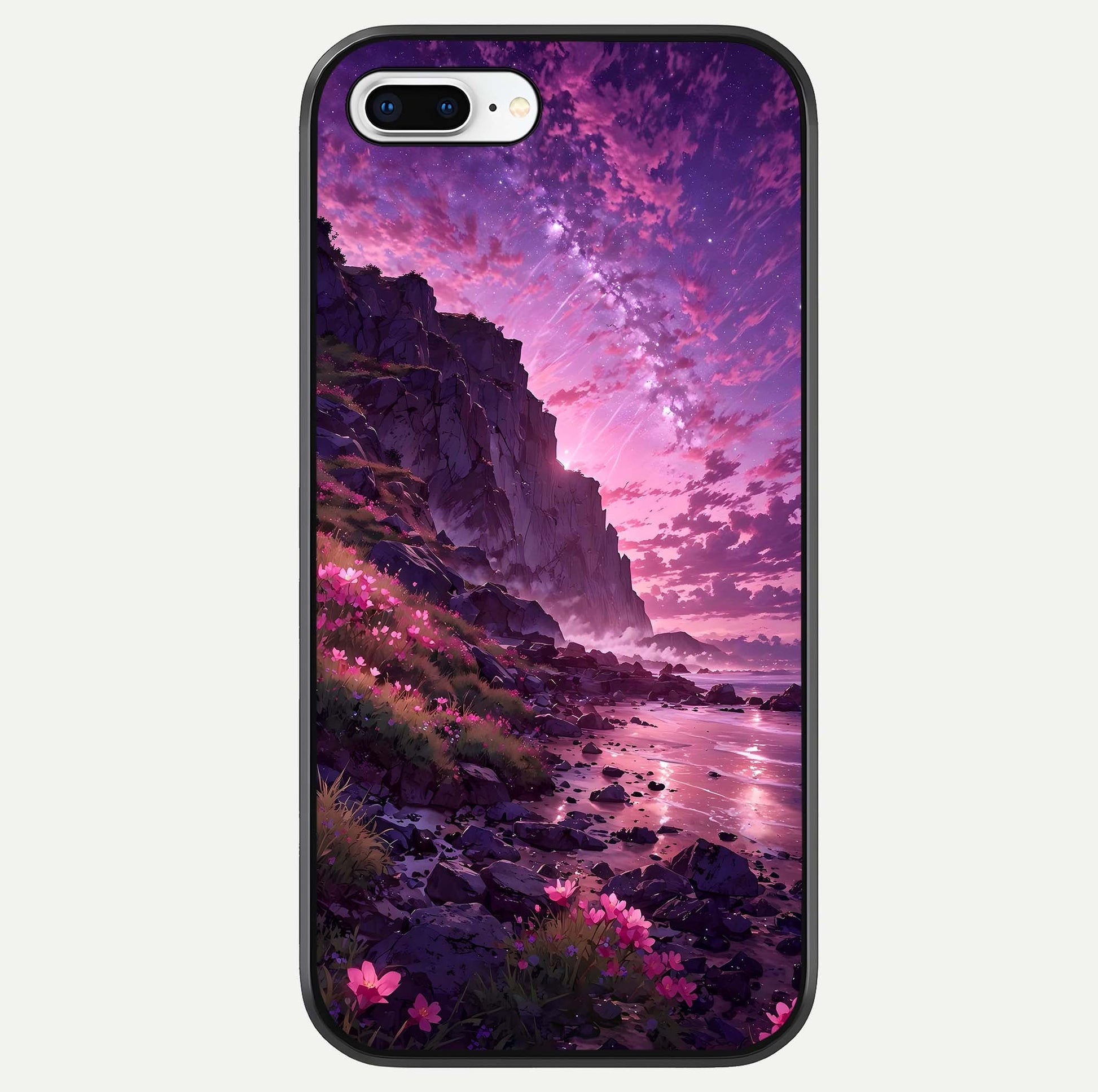 Twilight Blossom Coast Glass Case For iPhone 16 Pro by Custom World