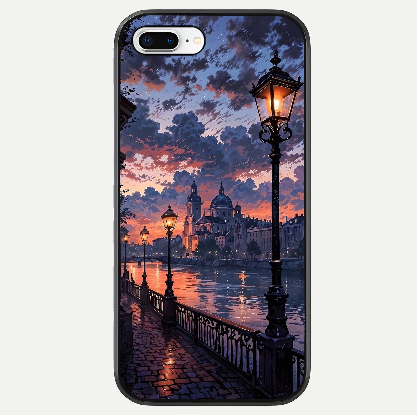 Twilight River Lights Glass Case For iPhone 8 Plus by Custom World