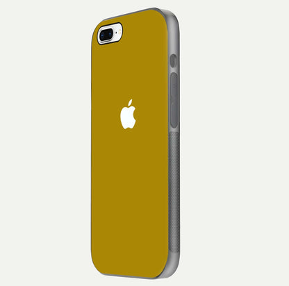 Golden Luxe Aura Glass Case for iPhone 8 Plus side-angle image showing reflection clarity and aura glow