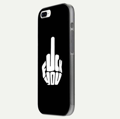 Rebel Mode On Glass Case for iPhone 8 Plus side-angle image showing reflection, edge detail, and text clarity