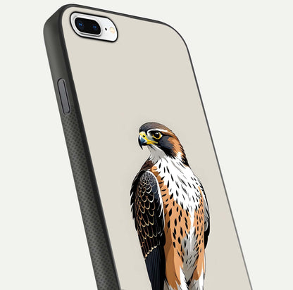 Clever Eagle Glass Case for iPhone 8 Plus close-up highlighting eagle detail and HD reflection