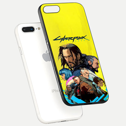 Neon Rebel Genesis Glass Case for iPhone 8 Plus floating dual-view mockup showing electric glow and depth