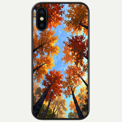Autumn Sky Rise Glass Case For iPhone X by Custom World