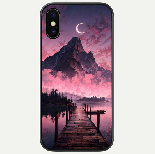 Beautiful Mountain View Glass Case For iPhone 16 Pro by Custom World
