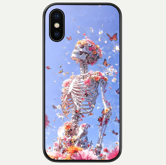 Bloom Beyond Bones Glass Case For iPhone X by Custom World