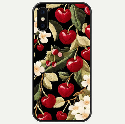 Bloom Thread Art Glass Case For iPhone X by Custom World