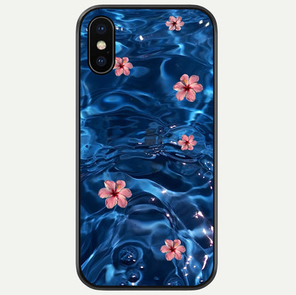Blooming Water Drift Glass Case For iPhone X by Custom World
