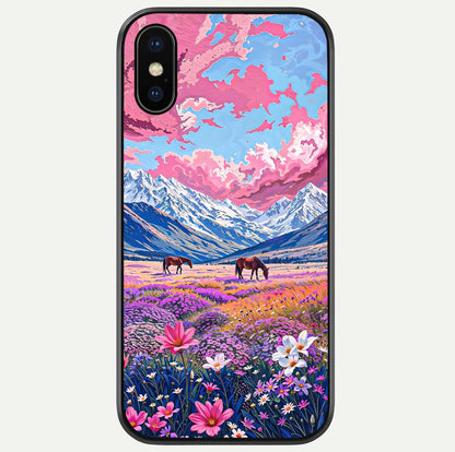 Blossom Valley Dream Glass Case For iPhone X by Custom World
