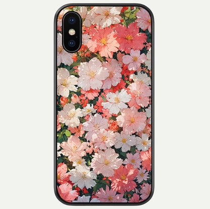 Blush Bloom Field Glass Case For iPhone X by Custom World