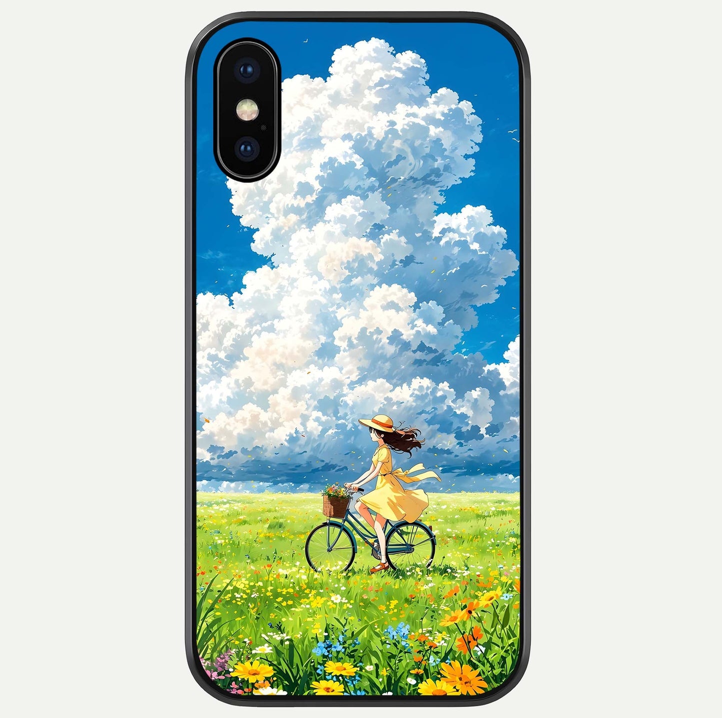 Breezy Meadow Ride Glass Case For iPhone X by Custom World
