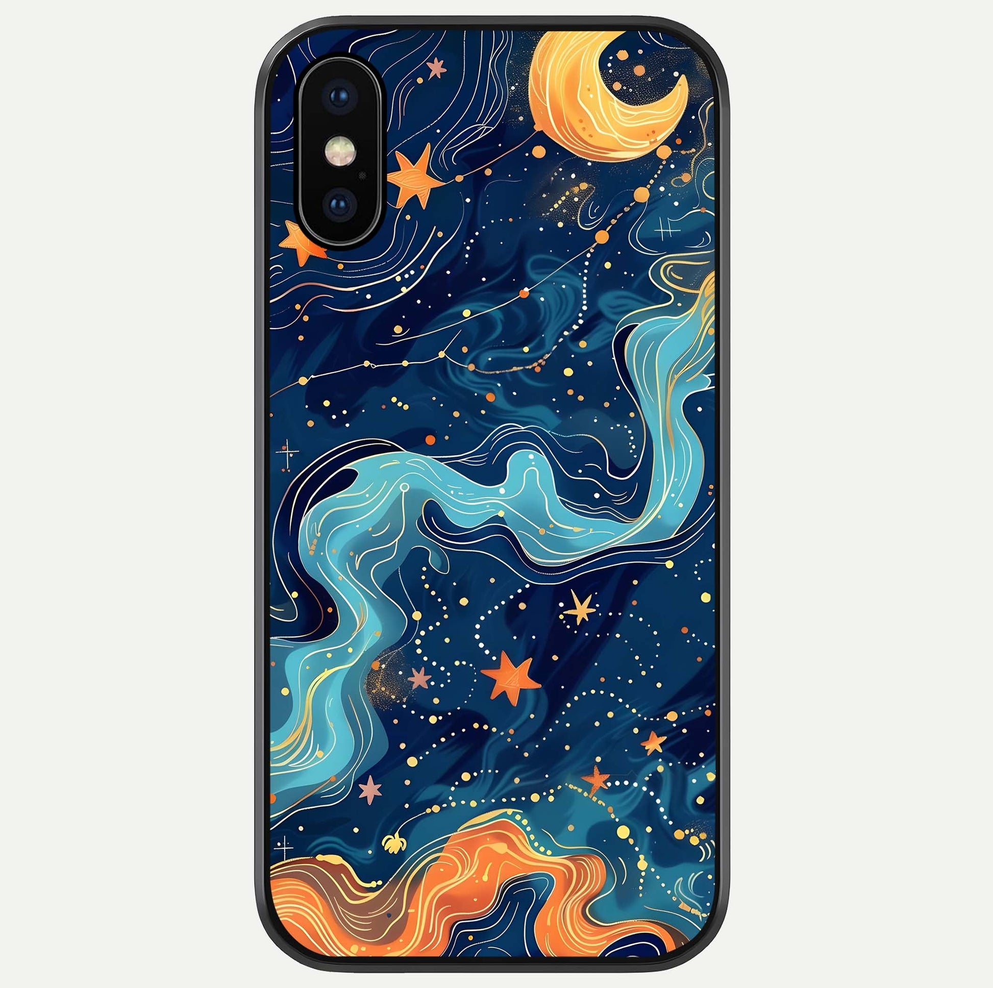 Celestial Dream Flow Glass Case For iPhone X by Custom World