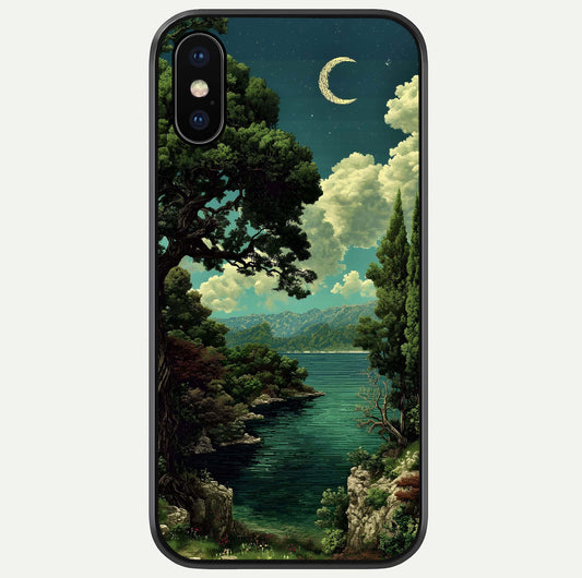 Celestial Lake Peace Glass Case For iPhone X by Custom World
