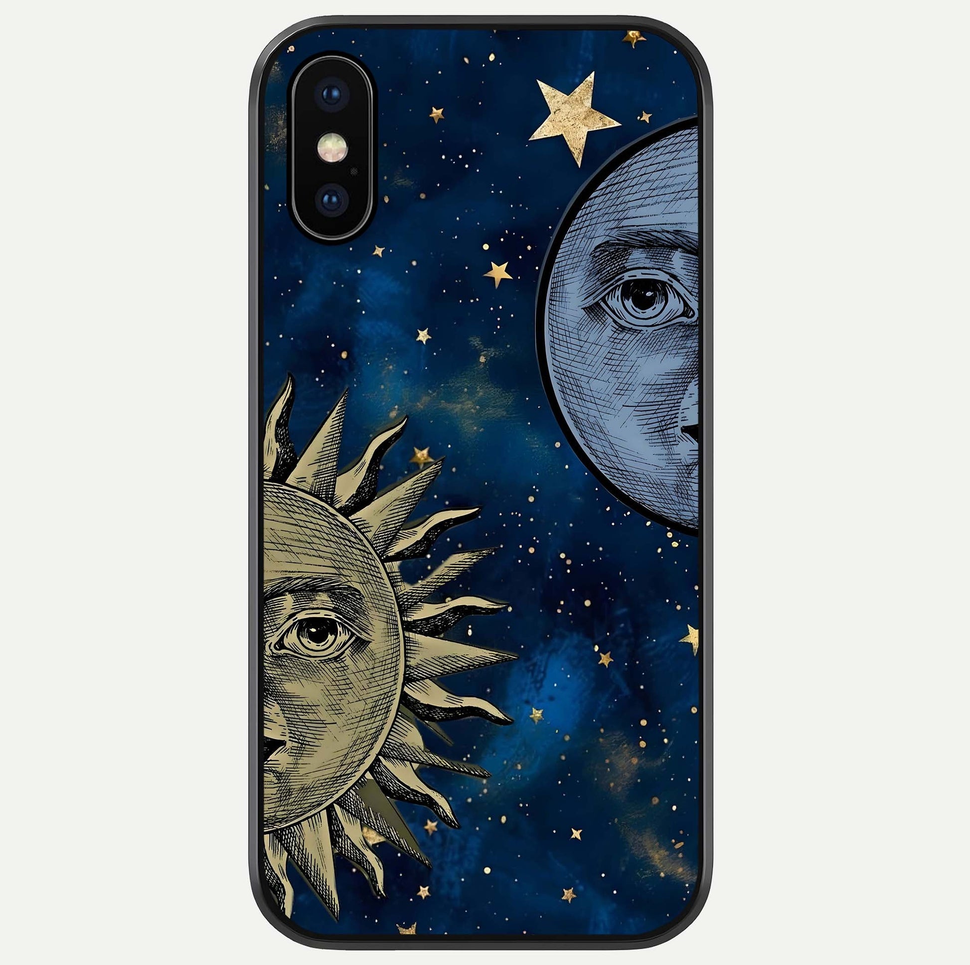 Celestial Moon With Sun Glass Case For iPhone X by Custom World