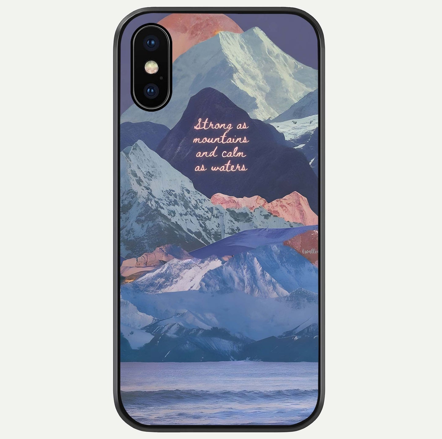 Celestial Mountain Calm Glass Case For iPhone X by Custom World
