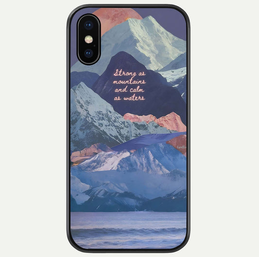 Celestial Mountain Calm Glass Case For iPhone X by Custom World