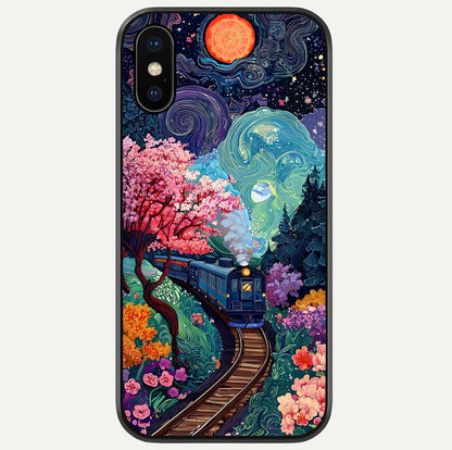 Celestial Train Journey Glass Case For iPhone X by Custom World