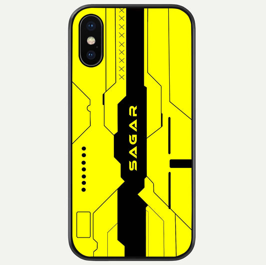 Circuit CYBERPUNK Custom Name Glass Case For iPhone X by Custom World