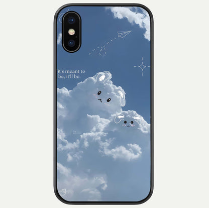 Cloud Bunny Dreams Glass Case For iPhone X by Custom World