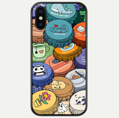 Coins Patterns Glass Case For iPhone X by Custom World