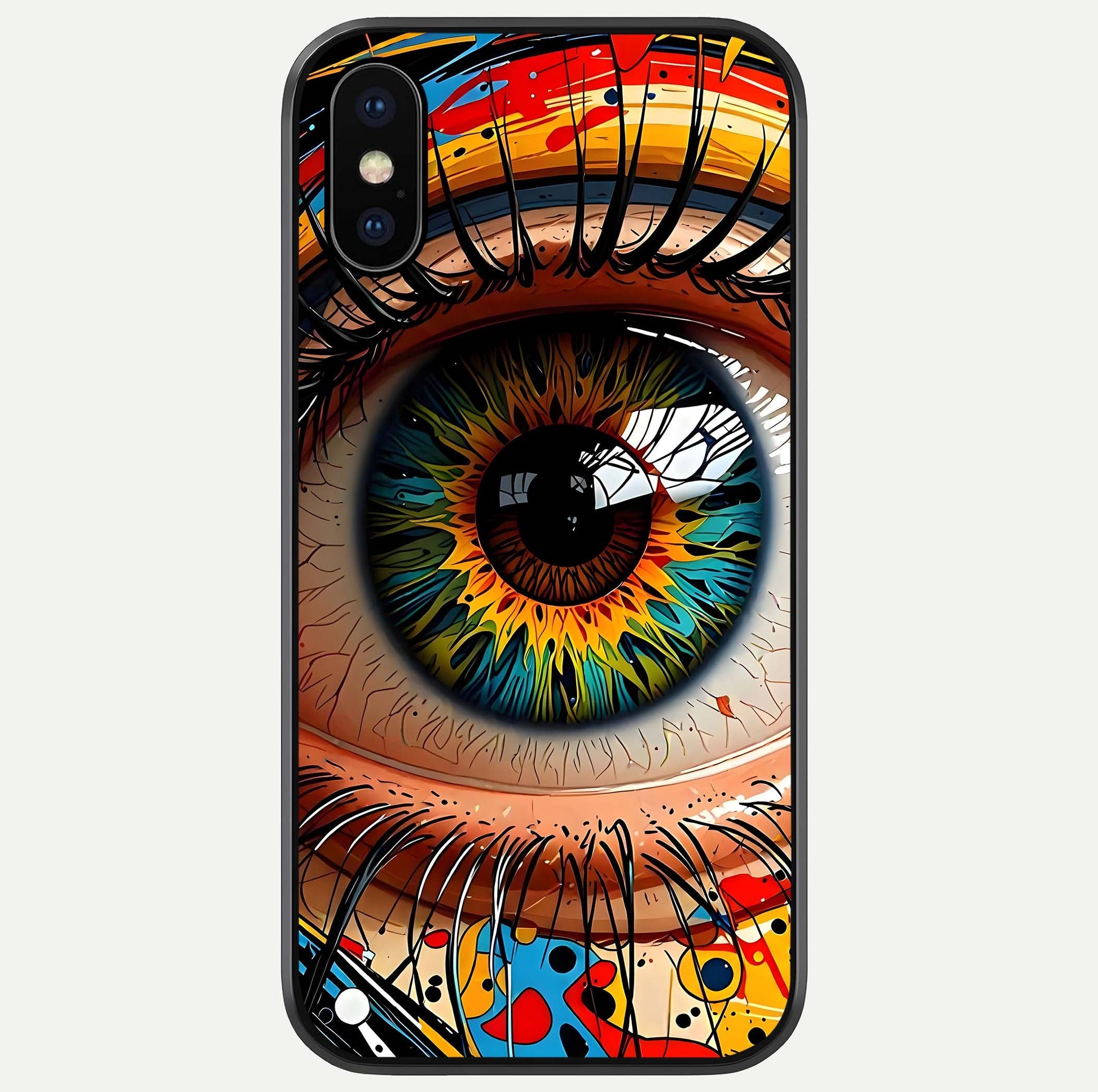 Colorful Eye Glass Case For iPhone X by Custom World