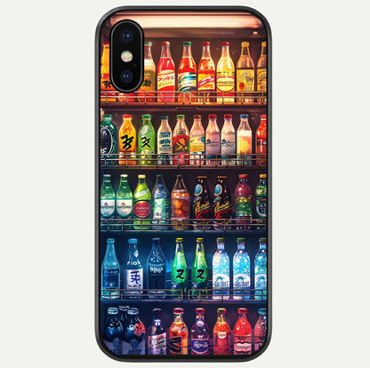 Colorful Soda Bottles Glass Case For iPhone X by Custom World