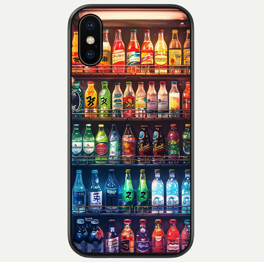 Colorful Soda Bottles Glass Case For iPhone X by Custom World