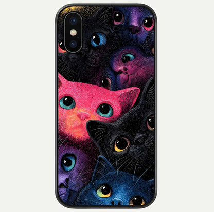 Cosmic Cats Dreams Glass Case For iPhone X by Custom World