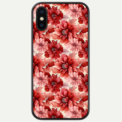 Crimson Love Petals Glass Case For iPhone X by Custom World