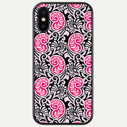 Crimson Paisley Charm Glass Case For iPhone X by Custom World